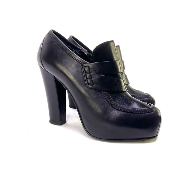 Proenza Schouler Shoes - Proenza Schouler Penny Leather Platform Shoes Black Y2K Heels 38 EU / 7.5 US
